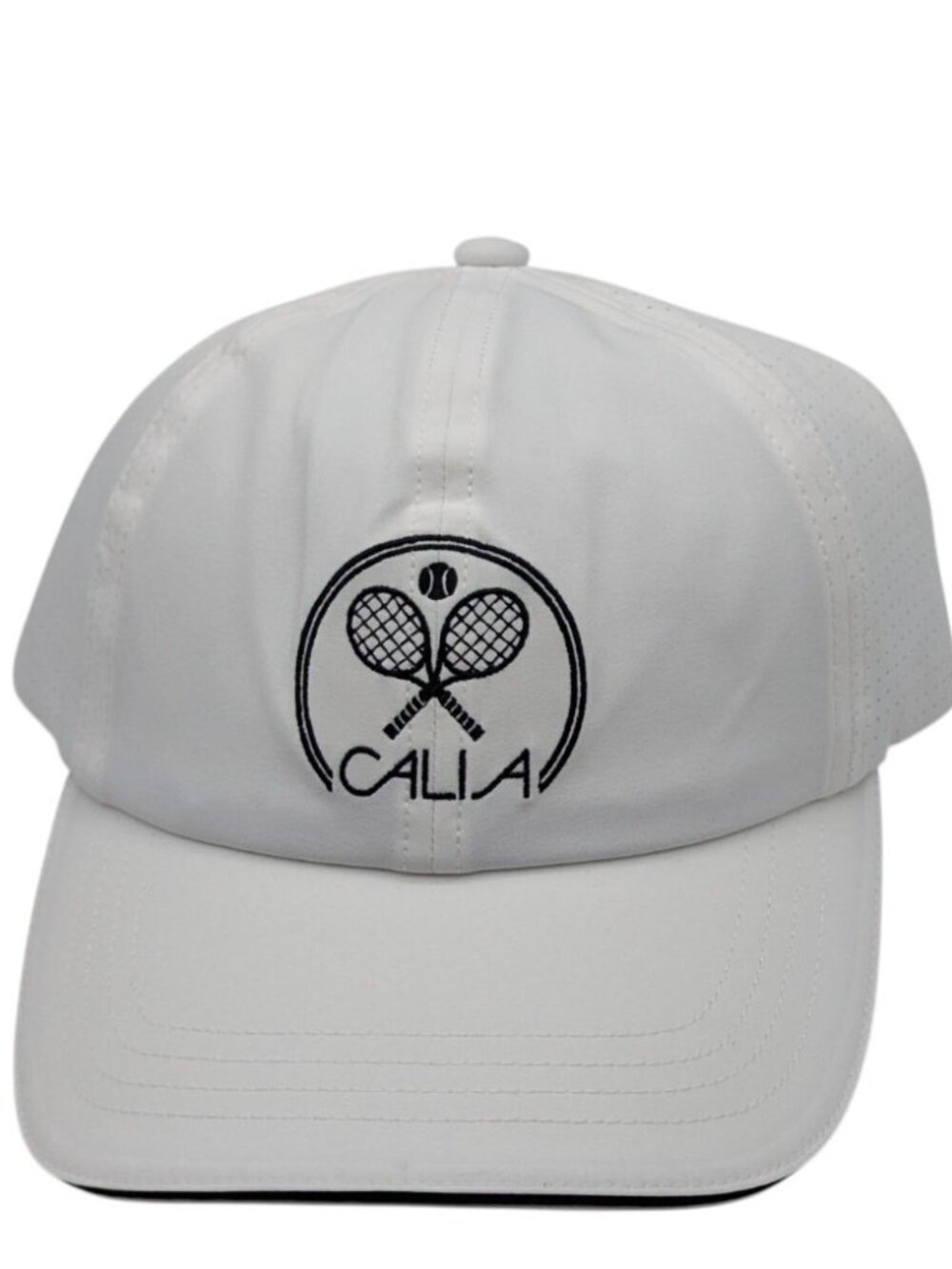 Calia Womens Tennis/Pickleball Ponytail Crossback Cap Hat Strapback White/Black